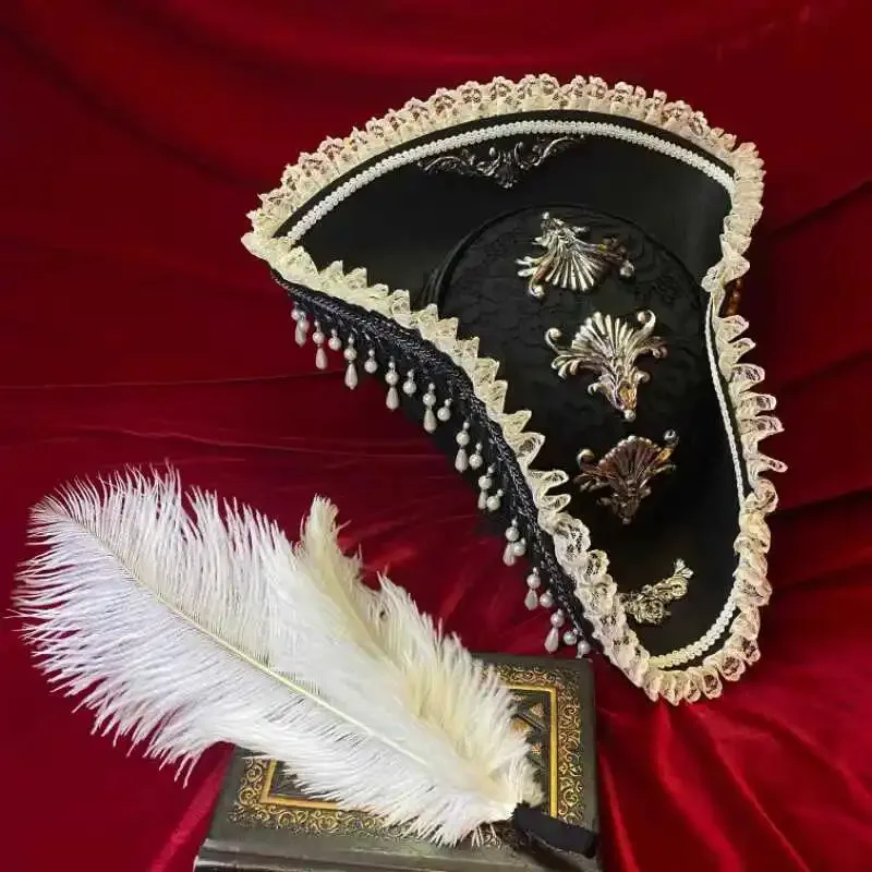 Ретро готический графиня жемчужный треугольник женский Хэллоуин косплей пиратская шляпа с перьями аксессуары для костюмов реквизит новый tt9
Ретро готический графиня жемчужный треугольник женский Хэллоуин косплей пиратская шляпа с перьями аксессуары для костюмов реквизит новый tt9