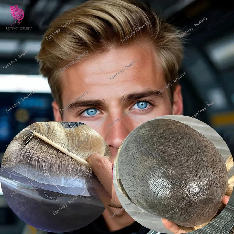 #4T613 Ombre Blonde Thin Skin PU System Men's Hair Prosthesi Durable Grey Male Capillary Natural Hairline Toupee 100% Human Hair
#4T613 Ombre Blonde Thin Skin PU System Men's Hair Prosthesi Durable Grey Male Capillary Natural Hairline Toupee 100% Human Hair