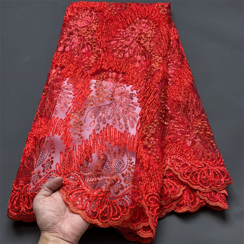 Fashion African Lace Fabric Sequins Design Tulle Brocade For Women White Evening Dresses Fabric For Sewing 5 Yards Cloth
Fashion African Lace Fabric Sequins Design Tulle Brocade For Women White Evening Dresses Fabric For Sewing 5 Yards Cloth