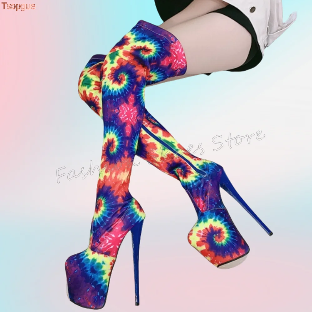 Mixed Color Platform Side Zipper Boots Stilettos High Heels High Heel Shoes for Women Fashion Heels 2025 New Zapatos Para Mujere
Mixed Color Platform Side Zipper Boots Stilettos High Heels High Heel Shoes for Women Fashion Heels 2025 New Zapatos Para Mujere
