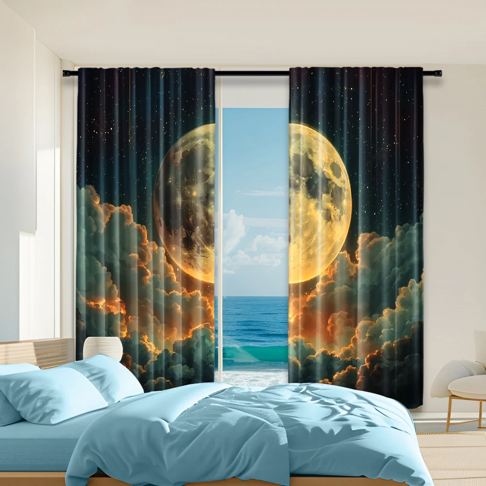 2 pcs, versatile polyester transparent curtains for home decoration Night Sky for use in bedrooms and living rooms
2 pcs, versatile polyester transparent curtains for home decoration Night Sky for use in bedrooms and living rooms