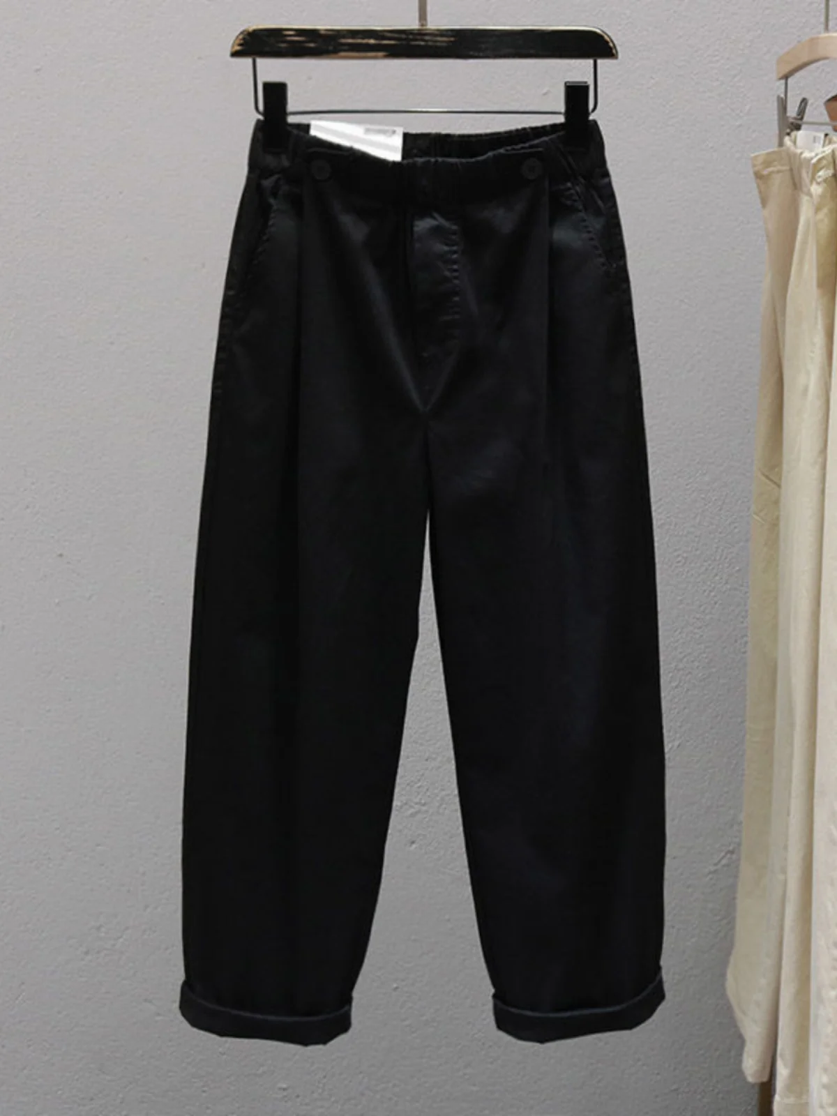 Black Nine-Point Harlan Pants Women's Spring Autumn Loose Elastic Waist Loose Slimming Casual Dad Pants High Waist Korean Style
Black Nine-Point Harlan Pants Women's Spring Autumn Loose Elastic Waist Loose Slimming Casual Dad Pants High Waist Korean Style