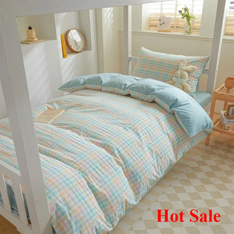 2025 dormitory pure cotton three-piece set for high school students single quilt cover university accommodation bedding
2025 dormitory pure cotton three-piece set for high school students single quilt cover university accommodation bedding
