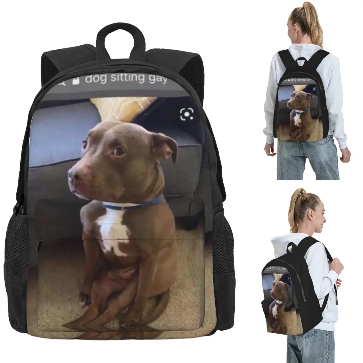 Dog Sitting Gay Backpack Daypack Large Capacity Boys Girls BookBag School Bag Shoulder Bags for Men Women
Dog Sitting Gay Backpack Daypack Large Capacity Boys Girls BookBag School Bag Shoulder Bags for Men Women
