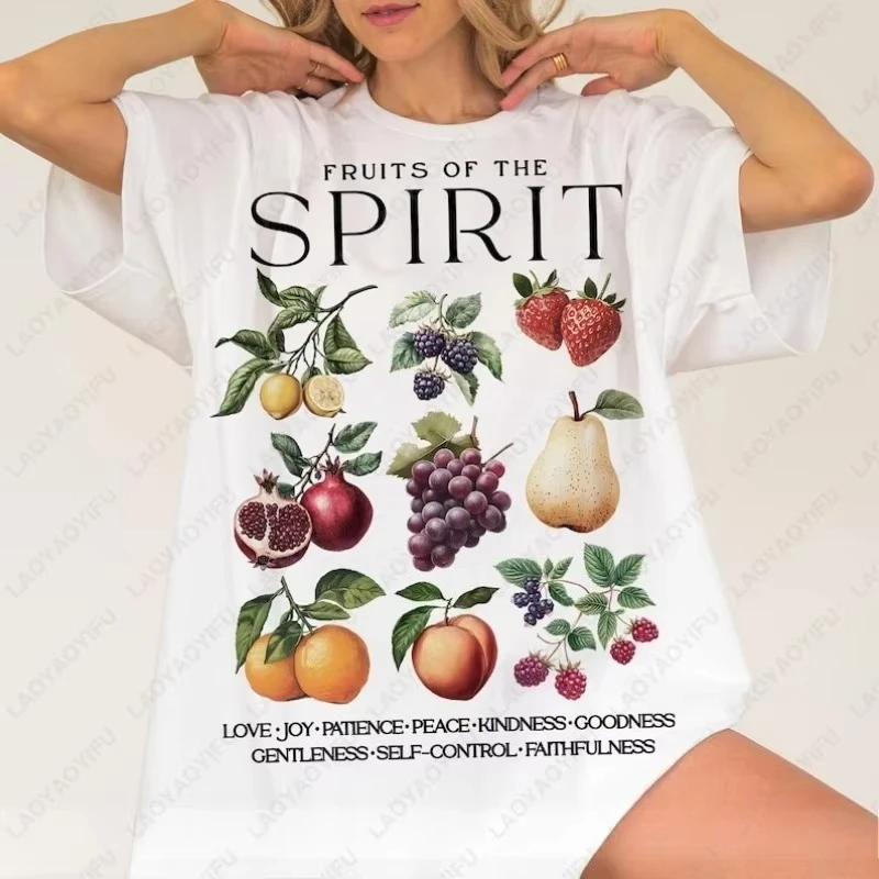 Фруктовый дизайн Святого Духа Love Joy Patience Peace Mercy Футболка с принтом Топы для мужчин и женщин Повседневная новая стильная хлопковая милая футболка
Фруктовый дизайн Святого Духа Love Joy Patience Peace Mercy Футболка с принтом Топы для мужчин и женщин Повседневная новая стильная хлопковая милая футболка