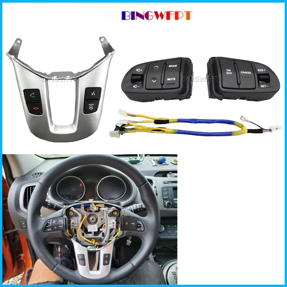 (Left + Right+Frame) 14pins Heating Wire Steering Wheel Cruise Volume Control Switch Button For Kia Sportage 2011 2012 2013 2014
(Left + Right+Frame) 14pins Heating Wire Steering Wheel Cruise Volume Control Switch Button For Kia Sportage 2011 2012 2013 2014