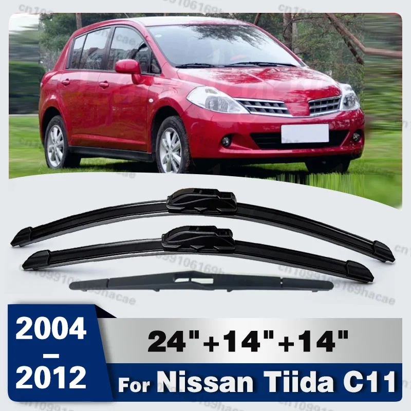 For Nissan Tiida C11 2004-2012 Front Rear Wiper U-type Soft Rubber Boneless Wiper HD Quiet Durable Automotive Wiper 24"+14"+14"
For Nissan Tiida C11 2004-2012 Front Rear Wiper U-type Soft Rubber Boneless Wiper HD Quiet Durable Automotive Wiper 24"+14"+14"