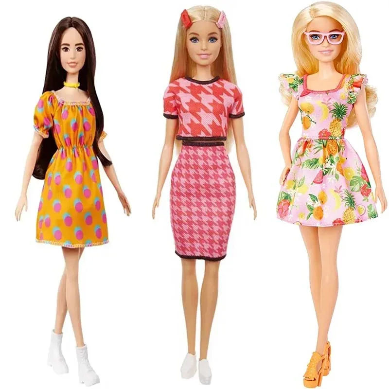 Оригинальная кукла Barbie Fashionistas 1/6, розовое платье в очках, платье на высоком каблуке, золотистые длинные волосы, игрушки Bjd для девочек, одежда, аксессуары, подарок
Оригинальная кукла Barbie Fashionistas 1/6, розовое платье в очках, платье на высоком каблуке, золотистые длинные волосы, игрушки Bjd для девочек, одежда, аксессуары, подарок