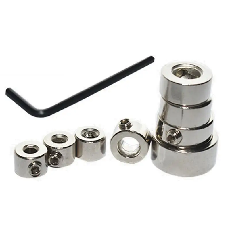 New 8/9Pcs Drill Bit Locator Woodwork Tools Drill Stoper Collar Set 3-16mm Depth Stop Collars For Ring Positioner With Wrench
New 8/9Pcs Drill Bit Locator Woodwork Tools Drill Stoper Collar Set 3-16mm Depth Stop Collars For Ring Positioner With Wrench