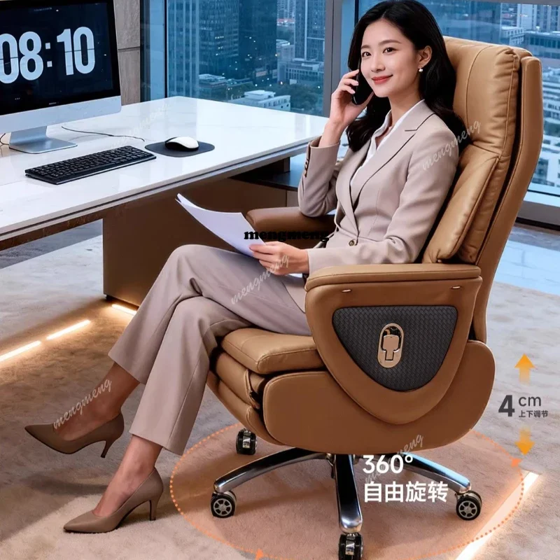 Hot sales Leather electric ventilation hot compress boss office chair comfortable and sedentary high-end home computer chair can
Hot sales Leather electric ventilation hot compress boss office chair comfortable and sedentary high-end home computer chair can