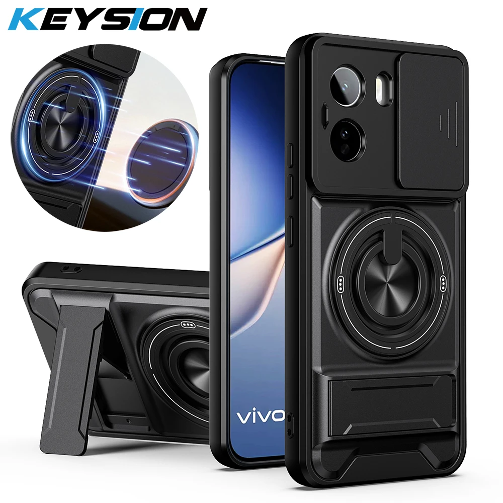 KEYSION Magnetic Phone Case for IQOO Z11 5G Slide Camera Protection Upright Stand 360° Ring Shockproof Back Cover for IQOO Z11
KEYSION Magnetic Phone Case for IQOO Z11 5G Slide Camera Protection Upright Stand 360° Ring Shockproof Back Cover for IQOO Z11
