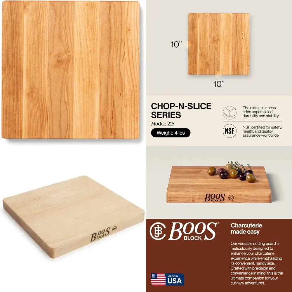 Квадратная деревянная разделочная доска из клена серии John Boos Chop-N-Slice размером 10 x 10 дюймов — двусторонняя мясная доска толщиной 1 дюйм, 4 фунта с зауженным корром
Квадратная деревянная разделочная доска из клена серии John Boos Chop-N-Slice размером 10 x 10 дюймов — двусторонняя мясная доска толщиной 1 дюйм, 4 фунта с зауженным корром