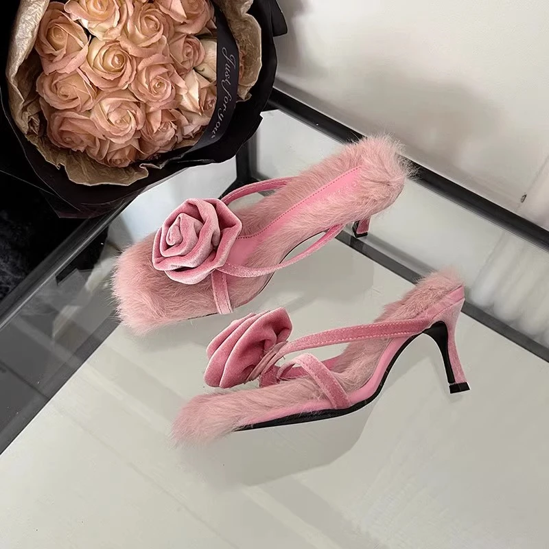 Rose Flowers Square Toe Women's Sandals Solid Color Thin Heel Sweet Ladies Shoes Fashion Outdoor Soft Comfy Shoes For Women 2024
Rose Flowers Square Toe Women's Sandals Solid Color Thin Heel Sweet Ladies Shoes Fashion Outdoor Soft Comfy Shoes For Women 2024