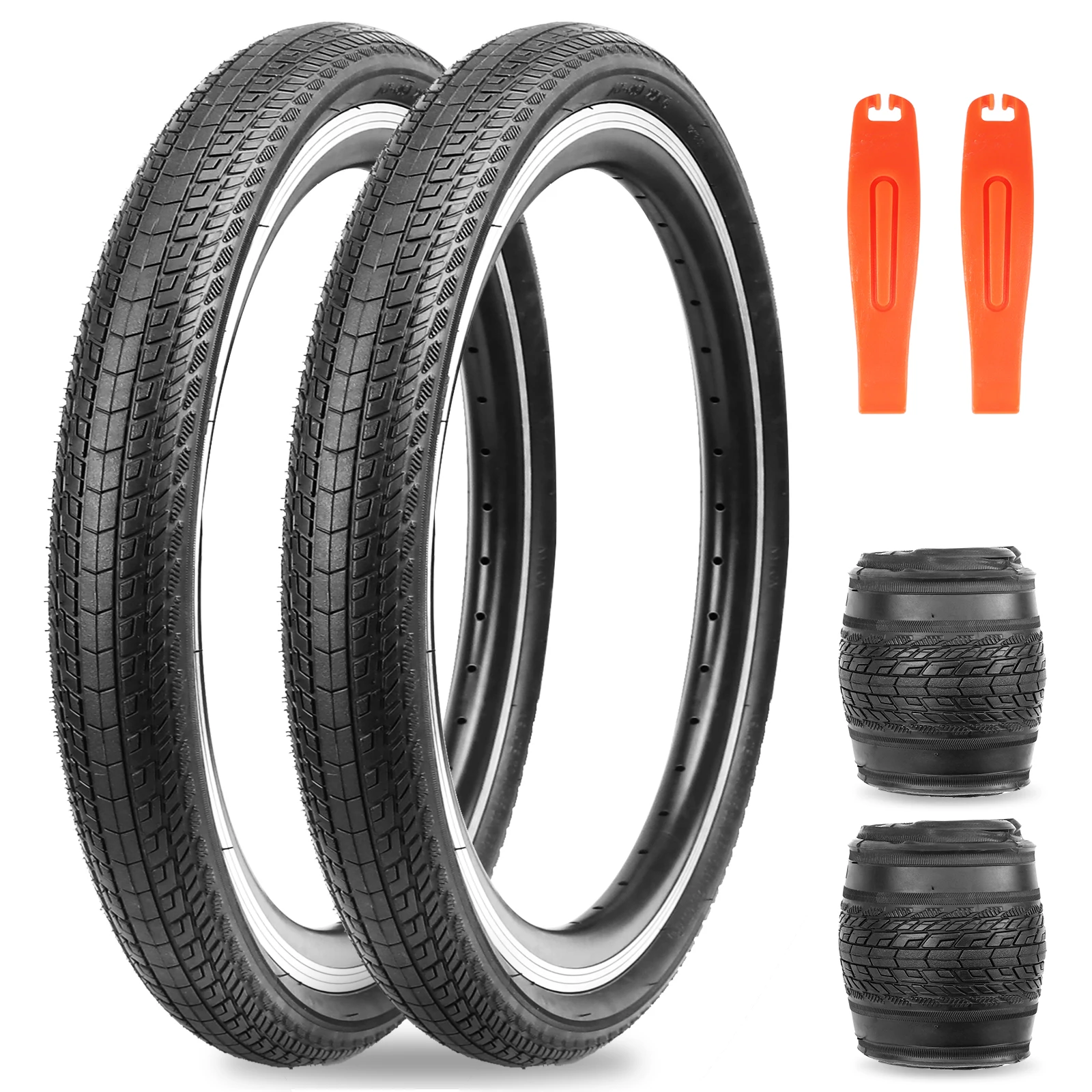 ZUKKA 2 Pack Value Replacement 20"/24"x1.75 Mountain Bike Outer Tires High Grip Foldable Durable for Off-Road Trail
ZUKKA 2 Pack Value Replacement 20"/24"x1.75 Mountain Bike Outer Tires High Grip Foldable Durable for Off-Road Trail