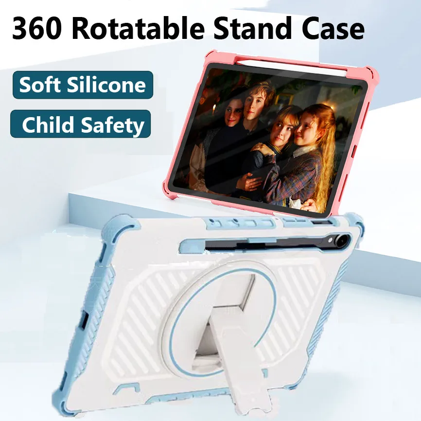 For Samsung Galaxy Tab A9 8.7" X110 A9 Plus 11 X210 S9 FE 11inch S8 S7 11 A8 10.5 Soft Silicone Case 360 Rotatable Stand Heavy
For Samsung Galaxy Tab A9 8.7" X110 A9 Plus 11 X210 S9 FE 11inch S8 S7 11 A8 10.5 Soft Silicone Case 360 Rotatable Stand Heavy