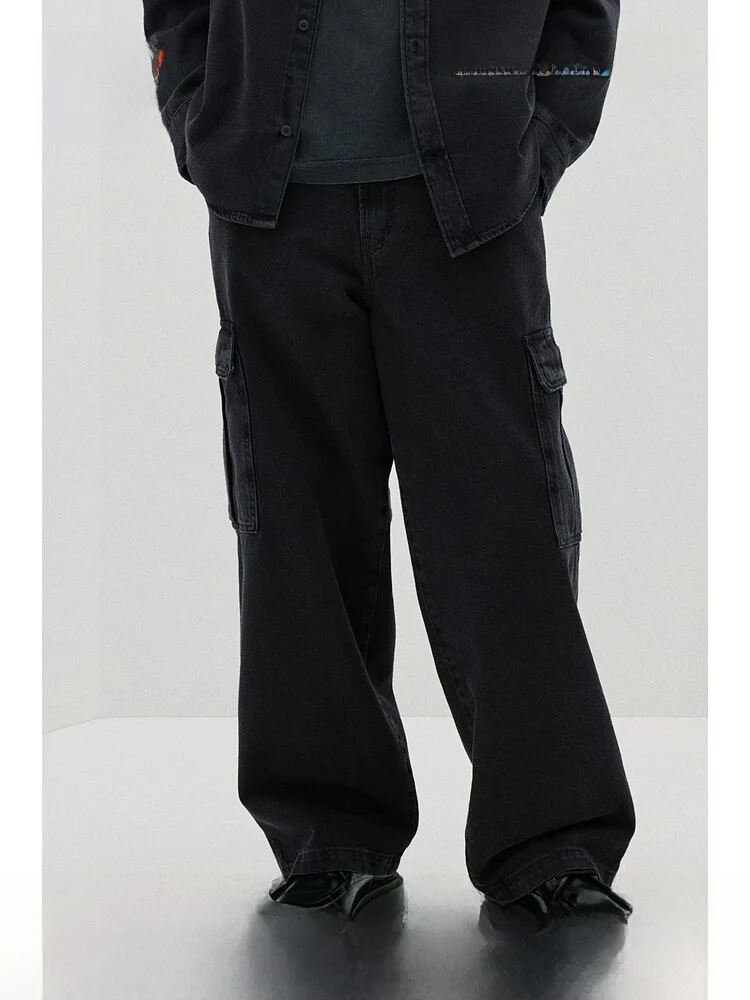 H&M Men's Wide Leg Straight Casual Jeans Summer Fashion Trend Loose Long Trousers American Style Workwear 1263547
H&M Men's Wide Leg Straight Casual Jeans Summer Fashion Trend Loose Long Trousers American Style Workwear 1263547