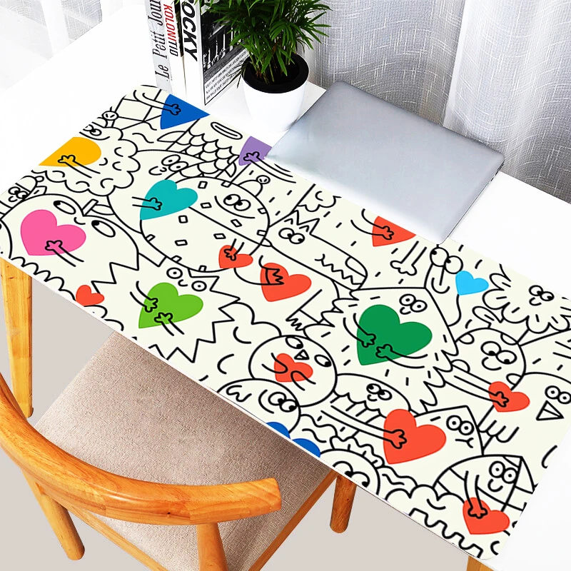 Mouse Pad Office PC Cute Abstract Graffiti Extended Desk Mat Laptop Gaming Accessories Mousepad Kawaii Anime Heart Keyboard Pad
Mouse Pad Office PC Cute Abstract Graffiti Extended Desk Mat Laptop Gaming Accessories Mousepad Kawaii Anime Heart Keyboard Pad