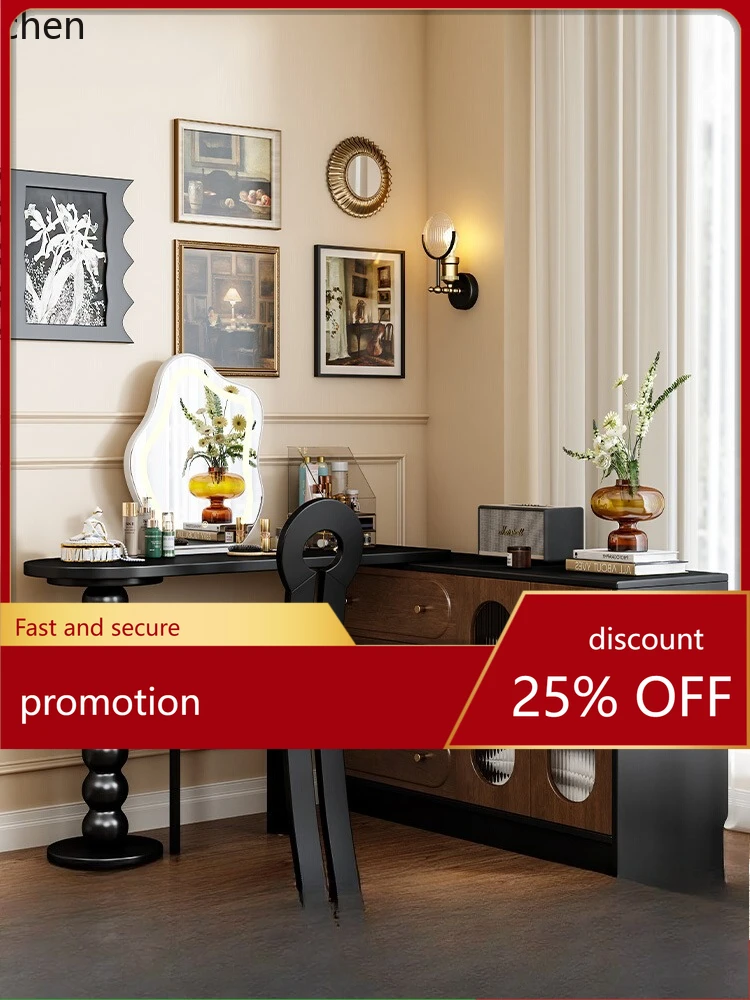 CZ retro dresser, antique chest combination, integrated bedroom storage cabinet, makeup table retractable
CZ retro dresser, antique chest combination, integrated bedroom storage cabinet, makeup table retractable