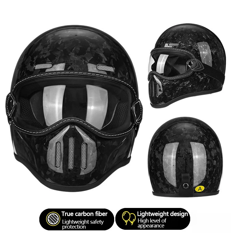 Carbon fiber retro helmet motorcycle full helmet for men and women, pig-nose helmet, small helmet body American motorcycle
Carbon fiber retro helmet motorcycle full helmet for men and women, pig-nose helmet, small helmet body American motorcycle