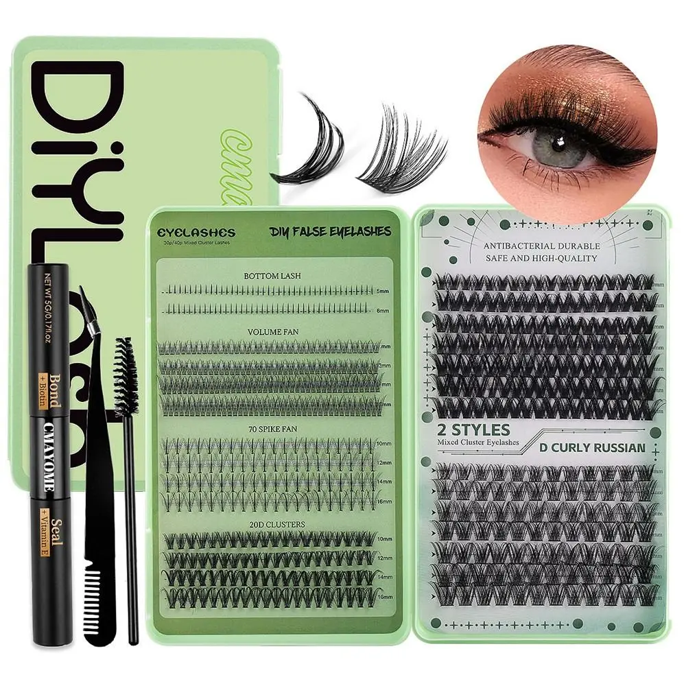 551 PCS 5-16mm Mixed Lash Clusters Kit DIY Eyelash Extension Individual Lashes Kit with Flash Bond Seal Lash Tweezers Lash Brush
551 PCS 5-16mm Mixed Lash Clusters Kit DIY Eyelash Extension Individual Lashes Kit with Flash Bond Seal Lash Tweezers Lash Brush