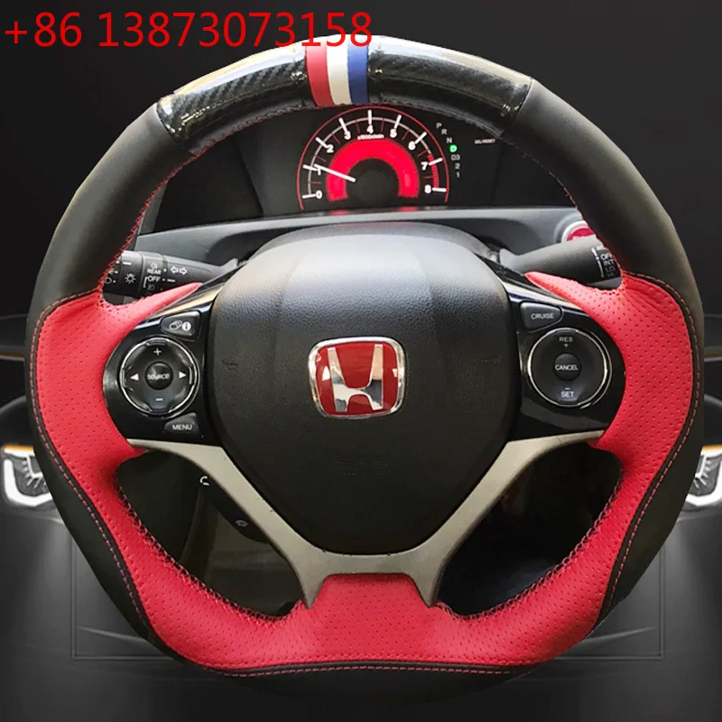 Hand Stitched Car Steering Wheel Cover for Honda Civic Civic 9 2012 2013 2014 2015 Braid Full Coverage Carbon Fiber Leather
Hand Stitched Car Steering Wheel Cover for Honda Civic Civic 9 2012 2013 2014 2015 Braid Full Coverage Carbon Fiber Leather