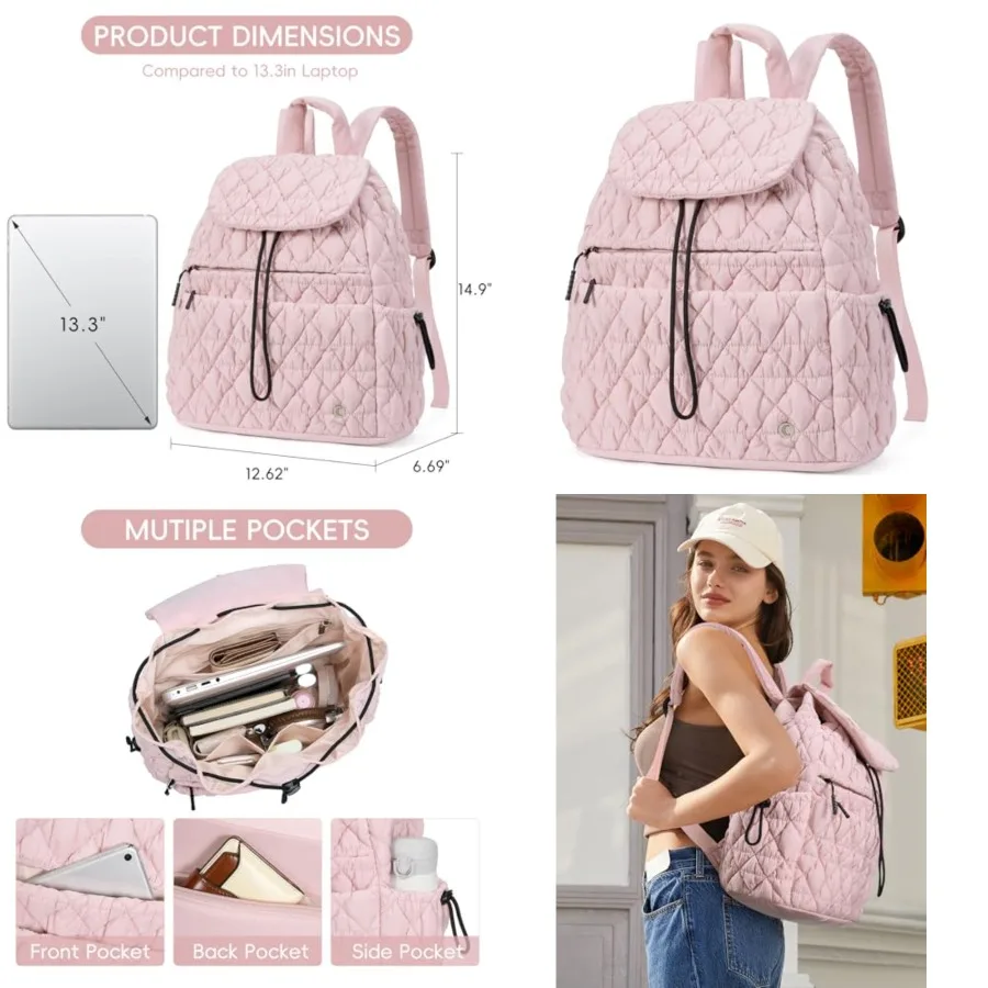 CLUCI Puffy Quilted Backpack Purse for Women, Casual Lightweight Daypack for Women Travel Purse, Casual, Lightweight, Travel
CLUCI Puffy Quilted Backpack Purse for Women, Casual Lightweight Daypack for Women Travel Purse, Casual, Lightweight, Travel