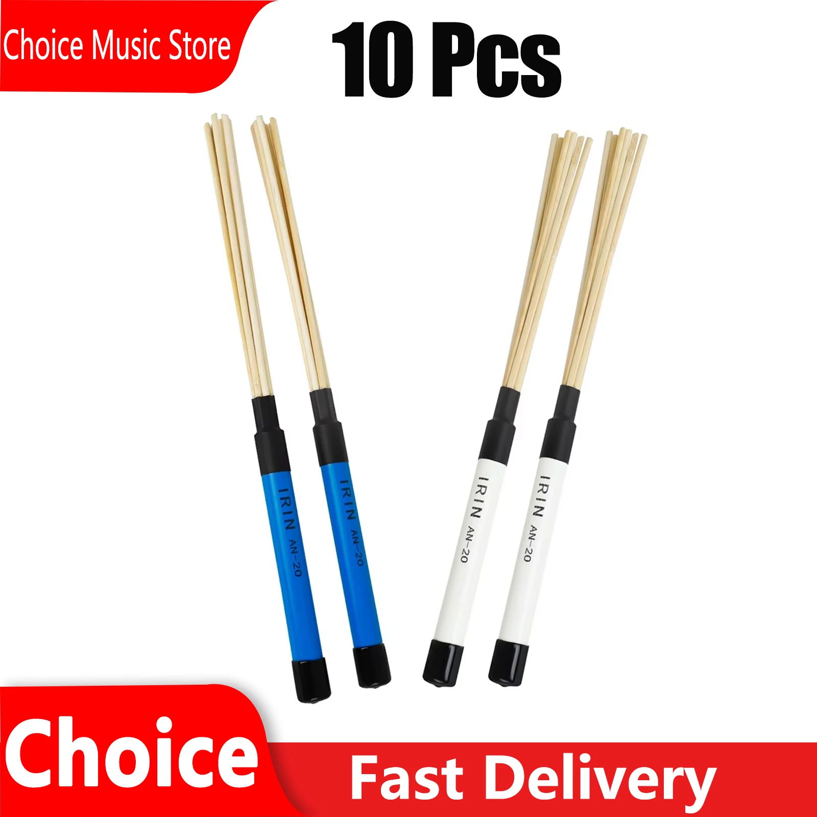 IRIN 10 Pair Bamboo Drumsticks Multi-Rod Bundle Bamboo Jazz Drum Sticks Brushes Rod Band Performance Percussion Instrument Parts
IRIN 10 Pair Bamboo Drumsticks Multi-Rod Bundle Bamboo Jazz Drum Sticks Brushes Rod Band Performance Percussion Instrument Parts