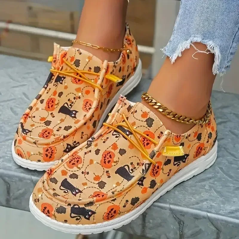 Women Flats Halloween Printing Loafers Casual Shoes Designer New Sport Light Running Shoes Sneakers Trend Women Zapatilla
Women Flats Halloween Printing Loafers Casual Shoes Designer New Sport Light Running Shoes Sneakers Trend Women Zapatilla