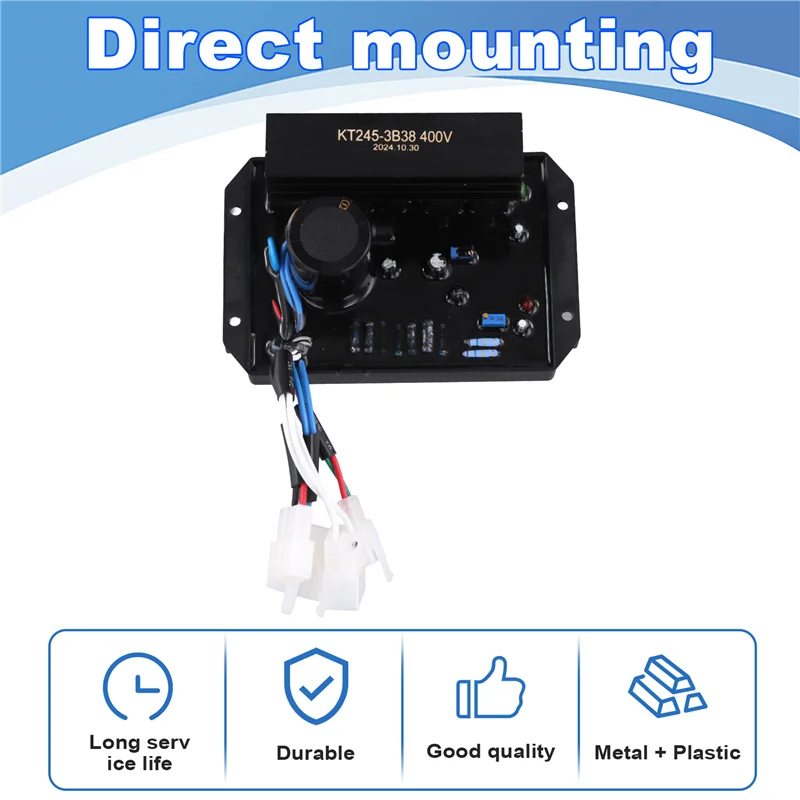 A26F-KT245-3B38 AVR Automatic Voltage Regulator Control Module Three Phase Brush Brushless Generator Stabilizer 8-15KW
A26F-KT245-3B38 AVR Automatic Voltage Regulator Control Module Three Phase Brush Brushless Generator Stabilizer 8-15KW