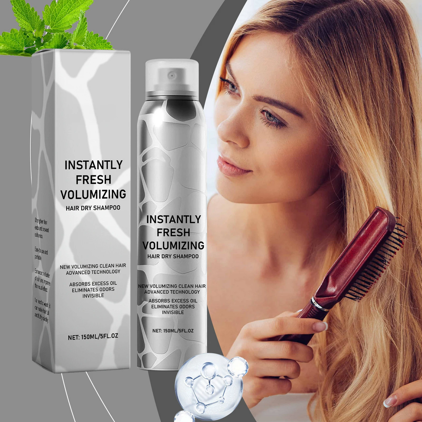 Natural Dry Shampoo Volumizing Spray All Day Dewy Setting Spray Suitable for Dark Hair Use
Natural Dry Shampoo Volumizing Spray All Day Dewy Setting Spray Suitable for Dark Hair Use