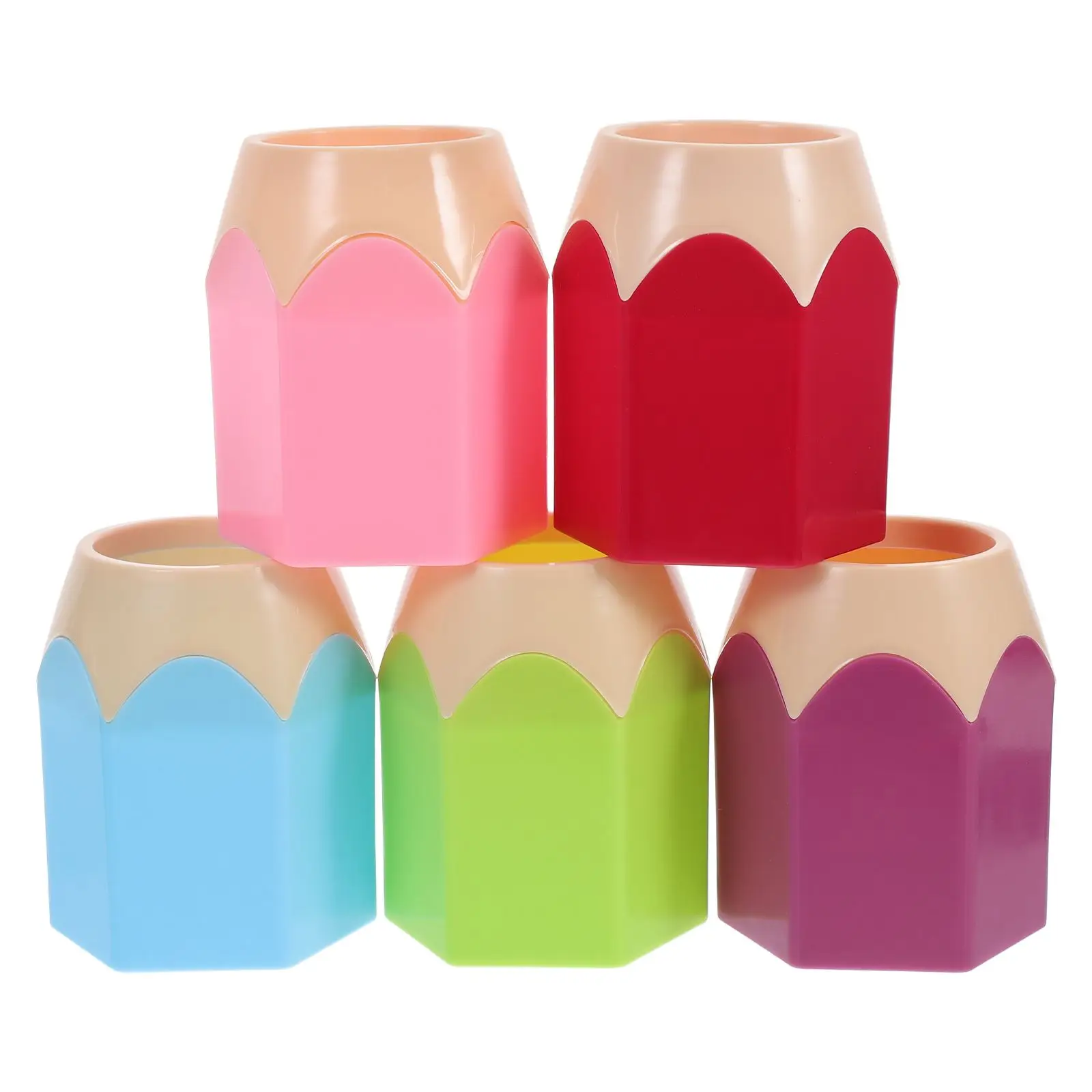 5 Pcs Color Contrast Pen Holders Large Storage Makeup Brush Holder Desk Organizer Pencil Bucket Student Supplies
5 Pcs Color Contrast Pen Holders Large Storage Makeup Brush Holder Desk Organizer Pencil Bucket Student Supplies