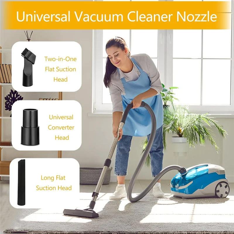 B02C-Vacuum Cleaner Nozzle Set 32-35Mm, Universal Vacuum Cleaner Attachment Brush With Crevice Nozzle Furniture Brush
B02C-Vacuum Cleaner Nozzle Set 32-35Mm, Universal Vacuum Cleaner Attachment Brush With Crevice Nozzle Furniture Brush