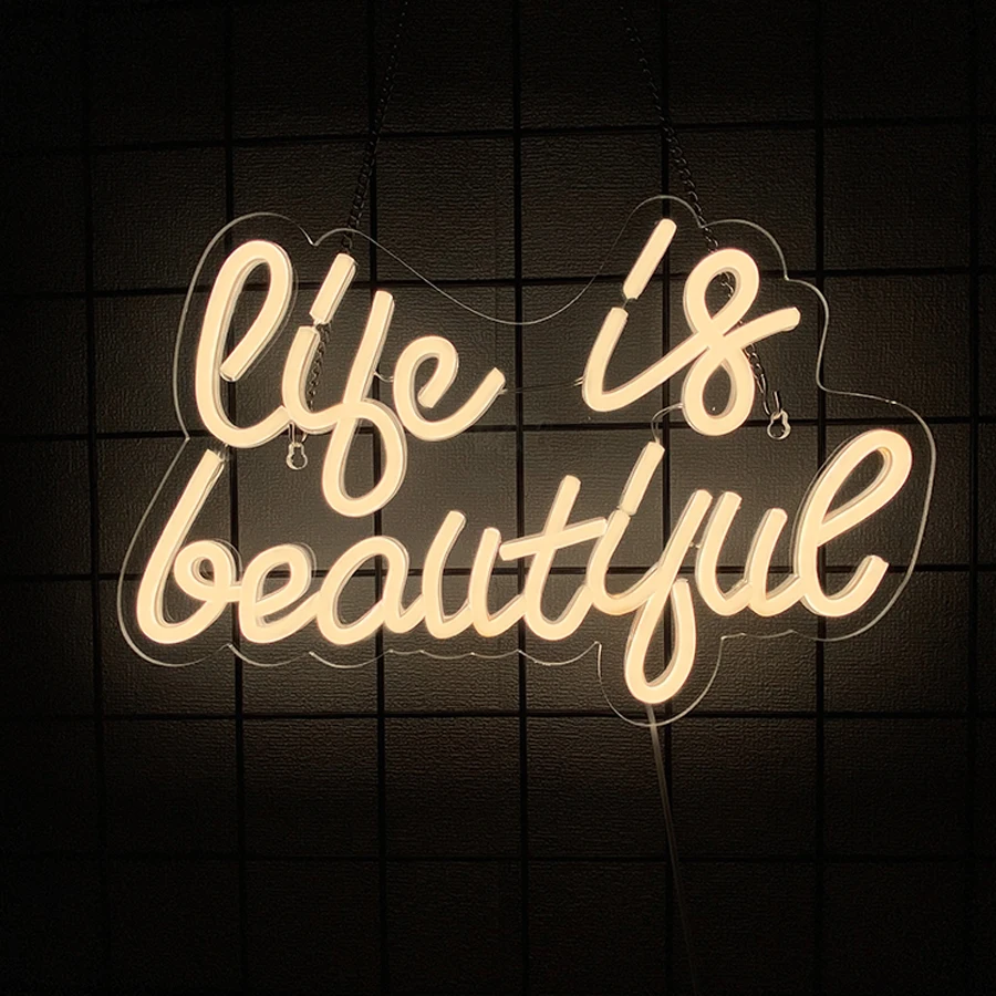 Life Is Beautiful Led Neon Sign, Warm White Letter Icon Wall Decor, Bedroom, Living Room, Bar, Wedding, Birthday Party Wall Lamp
Life Is Beautiful Led Neon Sign, Warm White Letter Icon Wall Decor, Bedroom, Living Room, Bar, Wedding, Birthday Party Wall Lamp