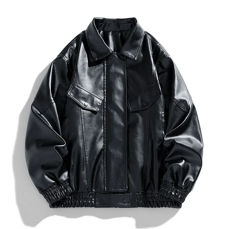 2025 Jacket Men's Spring Autumn New Trend Fashion Jacket Solid Color Pocket Zipper Stand Collar Design Leather Jacket Men
2025 Jacket Men's Spring Autumn New Trend Fashion Jacket Solid Color Pocket Zipper Stand Collar Design Leather Jacket Men