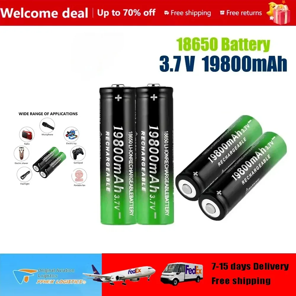 18650 Battery 19800mAh Rechargeable Battery 3.7V Capacity Li-ion Rechargeable Battery for Flashlight 18650.00
18650 Battery 19800mAh Rechargeable Battery 3.7V Capacity Li-ion Rechargeable Battery for Flashlight 18650.00