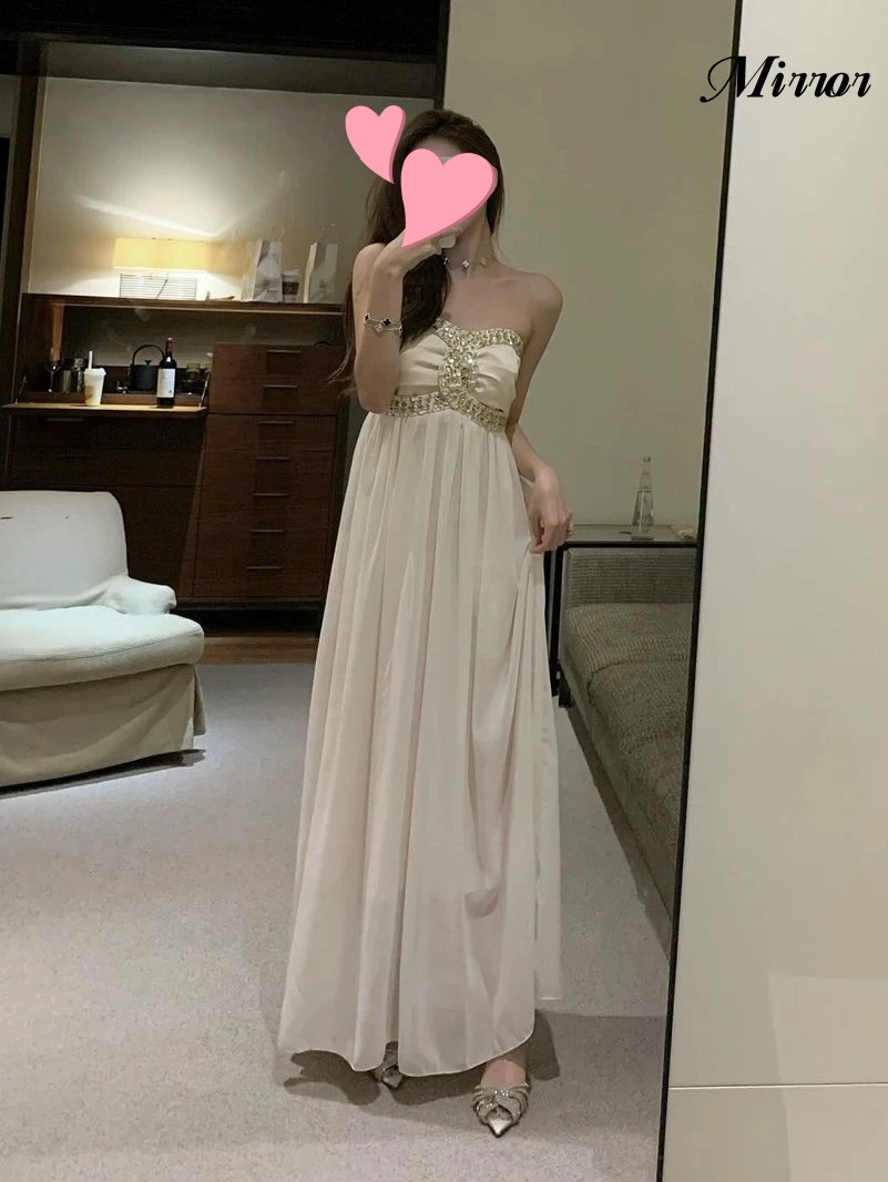 Mirror Dress Elegant Vintage Sweet Crystal beading Ruffle Strapless Customize Formal Occasion Prom Dress Evening Party Gowns
Mirror Dress Elegant Vintage Sweet Crystal beading Ruffle Strapless Customize Formal Occasion Prom Dress Evening Party Gowns
