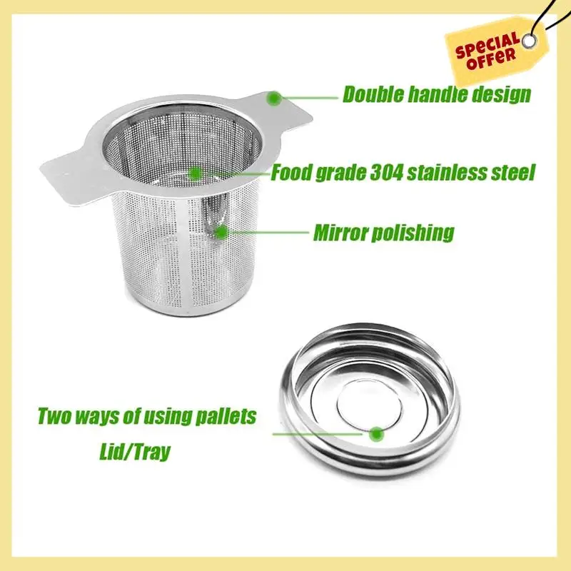 -BABQ 4 Packs Loose Leaf Tea Filters,Stainless Steel Tea Basket Filters Tea Strainer Steeper For Hanging On Teapots
-BABQ 4 Packs Loose Leaf Tea Filters,Stainless Steel Tea Basket Filters Tea Strainer Steeper For Hanging On Teapots