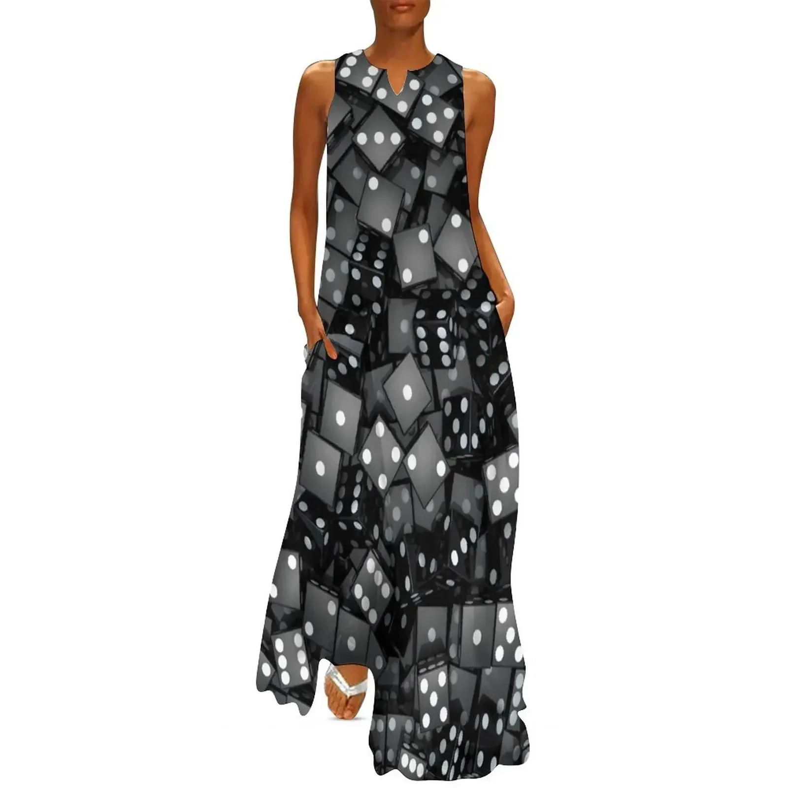 Black dice Long Dress dresses for women 2025 summer dresses womens 2025 elegant dresses for women Dress
Black dice Long Dress dresses for women 2025 summer dresses womens 2025 elegant dresses for women Dress