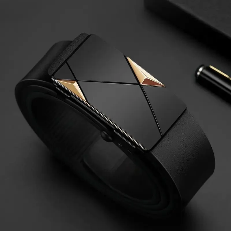 Fashionable men's belt, genuine leather men's belt, automatic buckle ratchet belt, randomly adjustable belt
Fashionable men's belt, genuine leather men's belt, automatic buckle ratchet belt, randomly adjustable belt