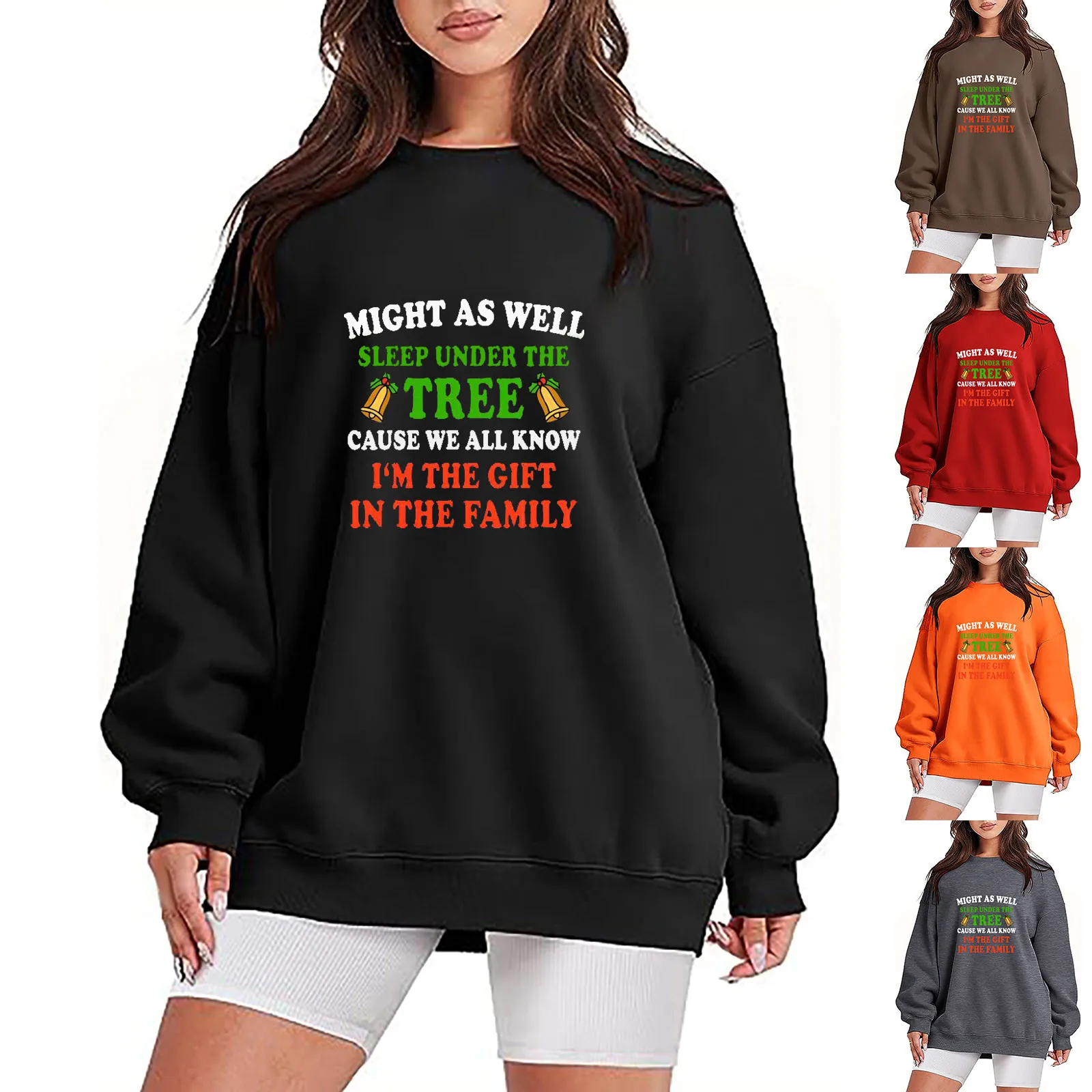 Casual Long Sleeves for Women Women's Christmas Letter Printed Round Neck Long Sleeve Hoodless Graphic Sweatshirts for Women
Casual Long Sleeves for Women Women's Christmas Letter Printed Round Neck Long Sleeve Hoodless Graphic Sweatshirts for Women
