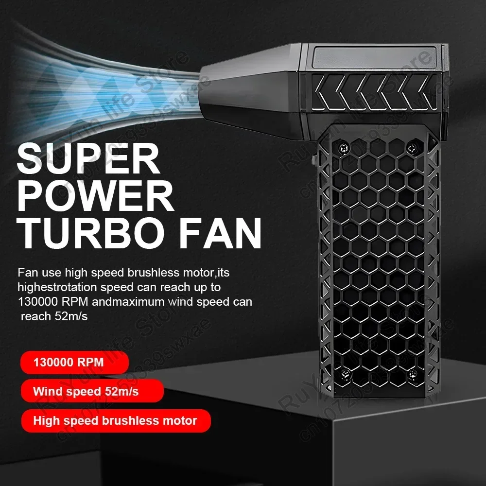 Turbo Jet Violent Blower Machine with Storage Bag 130000RPM Wind Speed 52m/s Portable Mini Air Blower Handheld Dust Blower
Turbo Jet Violent Blower Machine with Storage Bag 130000RPM Wind Speed 52m/s Portable Mini Air Blower Handheld Dust Blower