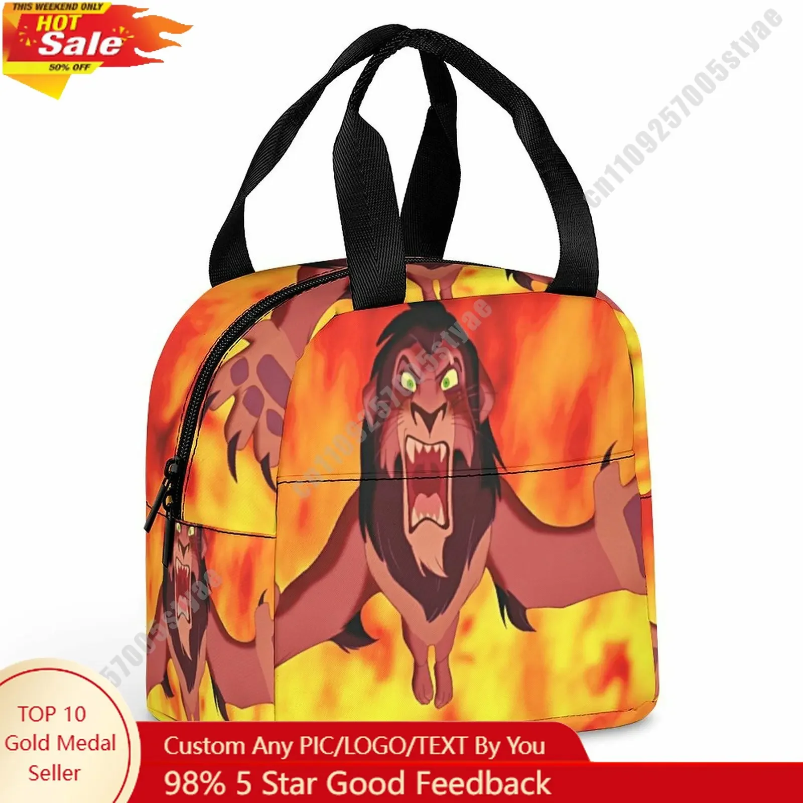 Scar Lunch Bag Disney Animal Patterns Bento Bag DIY Custom Text Photo Logo Portable Aluminum Foil Food Bag
Scar Lunch Bag Disney Animal Patterns Bento Bag DIY Custom Text Photo Logo Portable Aluminum Foil Food Bag