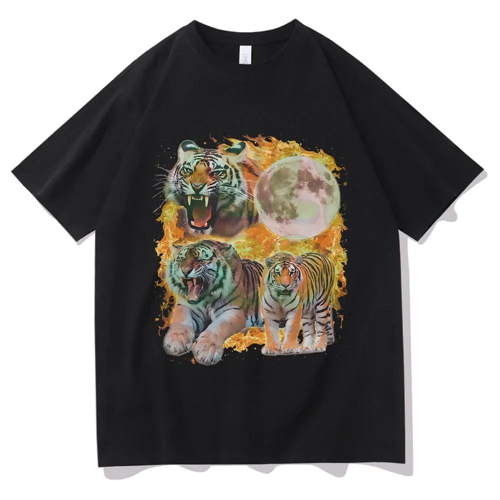 Retro Tiger Graphic Tshirt Vintage Y2k Moon Fire Tiger T-Shirt Unisex Casual Soft Cotton T Shirts Men Women Fashion Streetwear
Retro Tiger Graphic Tshirt Vintage Y2k Moon Fire Tiger T-Shirt Unisex Casual Soft Cotton T Shirts Men Women Fashion Streetwear