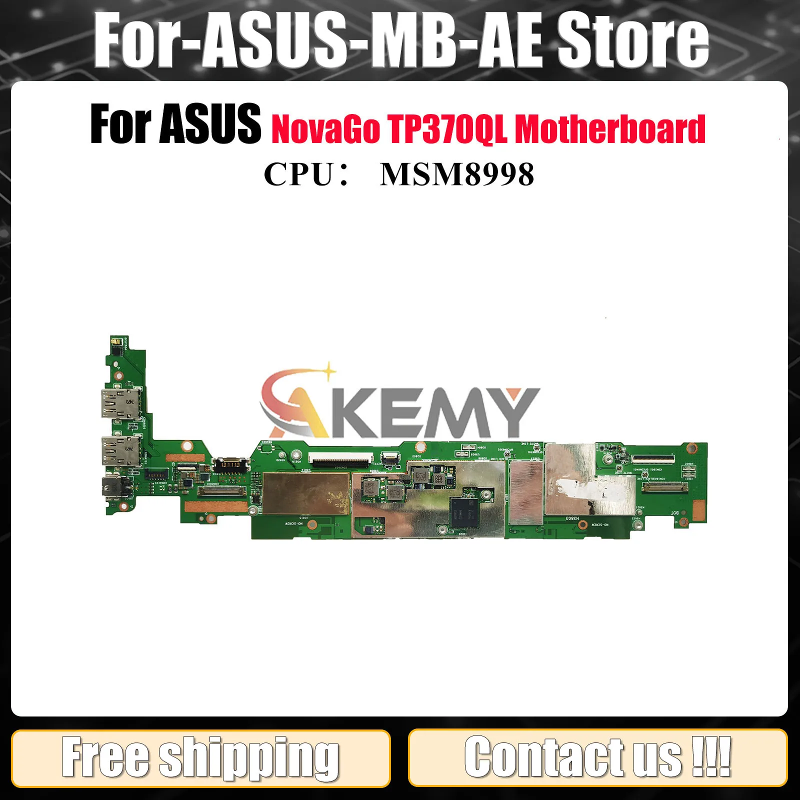 TP370QL Laptop Motherboard For ASUS VivoBook Flip TP370QL TP370 NovaGo Notebook Mainboard With MSM8998 100% tests OK fast ship
TP370QL Laptop Motherboard For ASUS VivoBook Flip TP370QL TP370 NovaGo Notebook Mainboard With MSM8998 100% tests OK fast ship