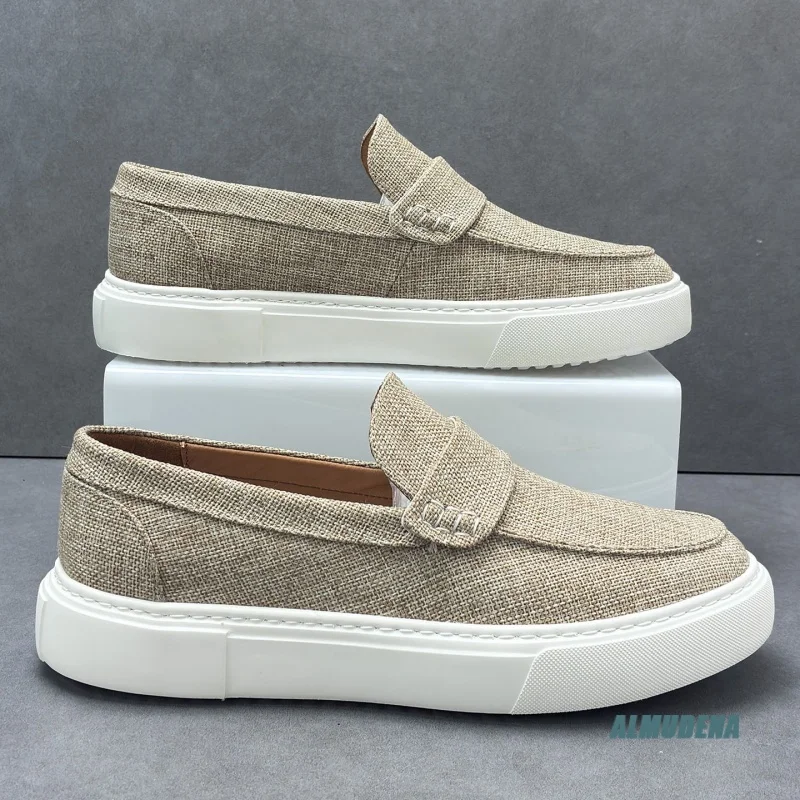 Men's Loafers Slip On Shoes Round Toe Thick White Rubber Sole Lightweight Breathable Daily Outdoor Fashion Casual Shoes
Men's Loafers Slip On Shoes Round Toe Thick White Rubber Sole Lightweight Breathable Daily Outdoor Fashion Casual Shoes