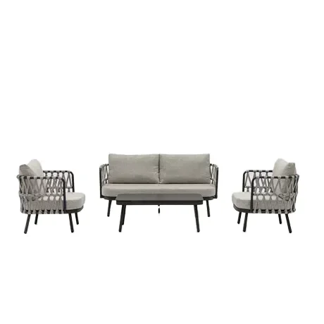 Modern Simple Outdoor Aluminum Frame Patio Leisure Furniture Set Garden Sofa with Rope Woven Design
Modern Simple Outdoor Aluminum Frame Patio Leisure Furniture Set Garden Sofa with Rope Woven Design