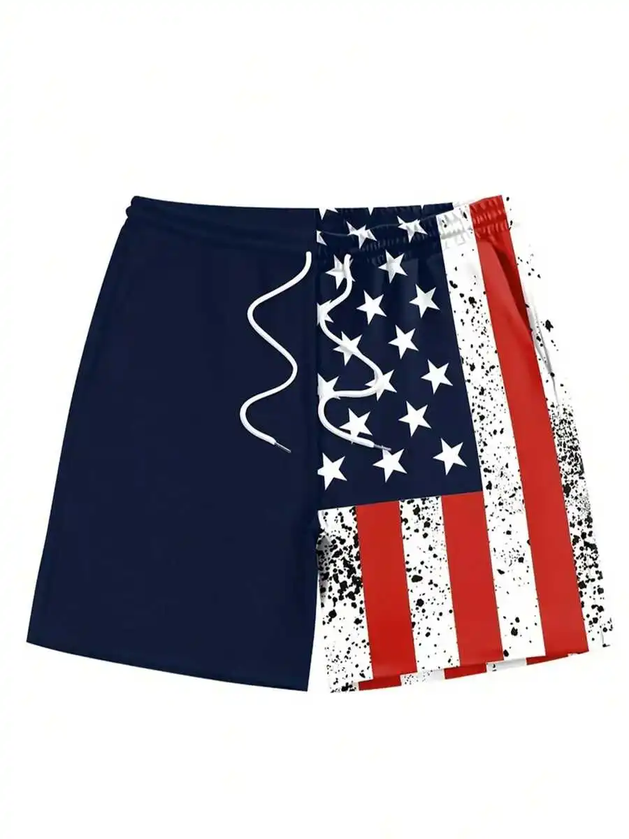 Mens American Flag Print Board Shorts Blue Red Casual Sport Beach Summer
Mens American Flag Print Board Shorts Blue Red Casual Sport Beach Summer