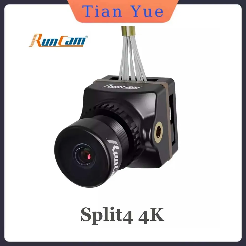 RunCam Split 4 4K FPV Camera 140° FOV Low Latency DC 5 - 20V Nano HD 16:9/4:3 Recording for RC FPV Drone Racing
RunCam Split 4 4K FPV Camera 140° FOV Low Latency DC 5 - 20V Nano HD 16:9/4:3 Recording for RC FPV Drone Racing