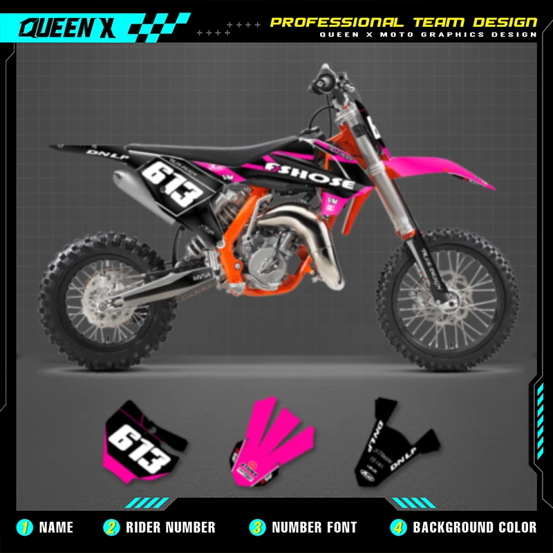 Queen X MOTOR For KTM SX65 SX 65 2016 2017 2018 2019 2020-2023 Motocross Graphics Decal Stickers Kits Number Name Cusotm
Queen X MOTOR For KTM SX65 SX 65 2016 2017 2018 2019 2020-2023 Motocross Graphics Decal Stickers Kits Number Name Cusotm
