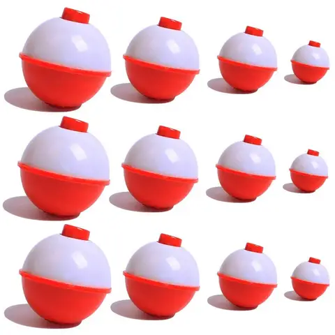 7Pcs Fishing Float Fishing Bobbers Snap on Round Bobbers for Fishing Push Button Bobbers Floats 0.5-2.5inch Buoy Floats